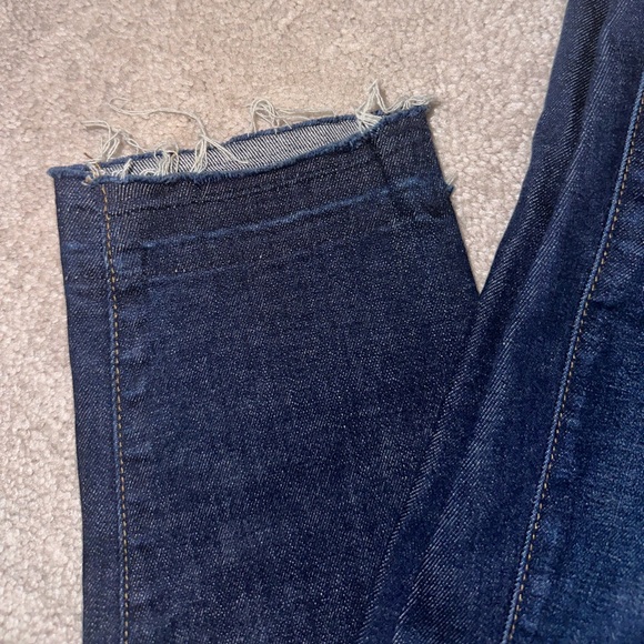 J Brand Stretchy Distressed Blue Cropped Skinny Jean - Picture 6 of 7